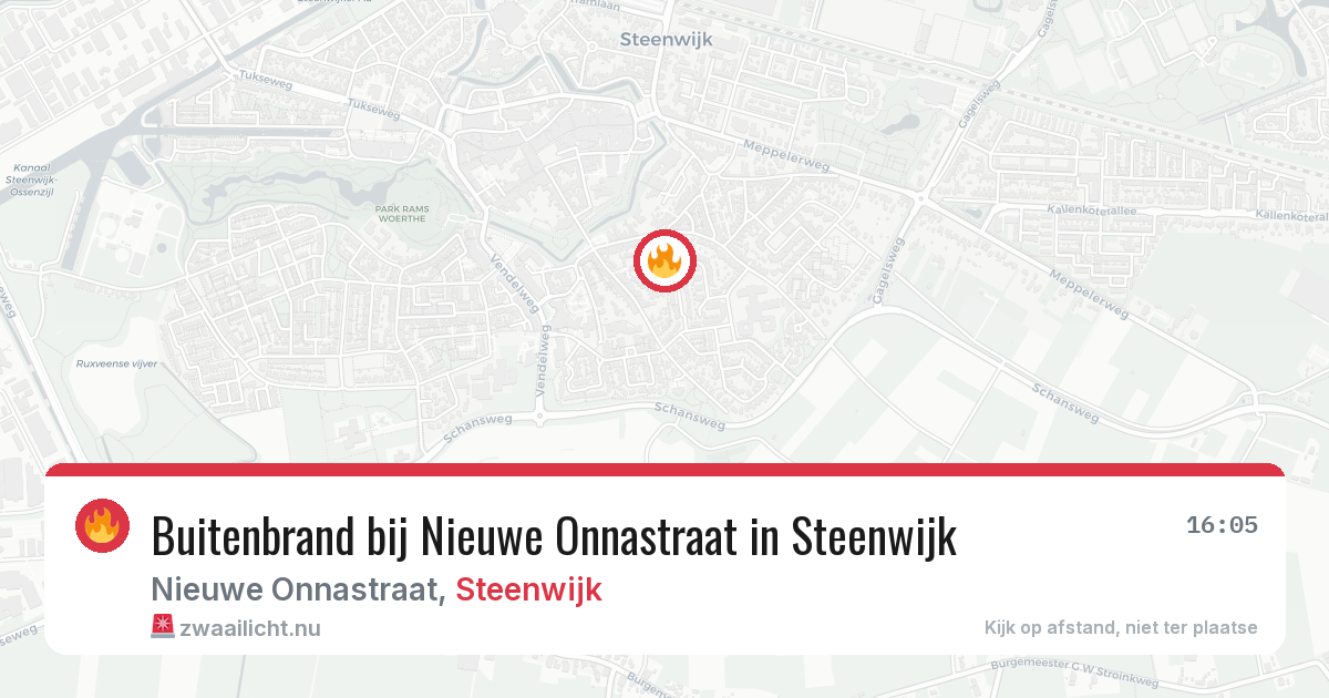 Buitenbrand bij Nieuwe Onnastraat in Steenwijk — 19 jul 2026