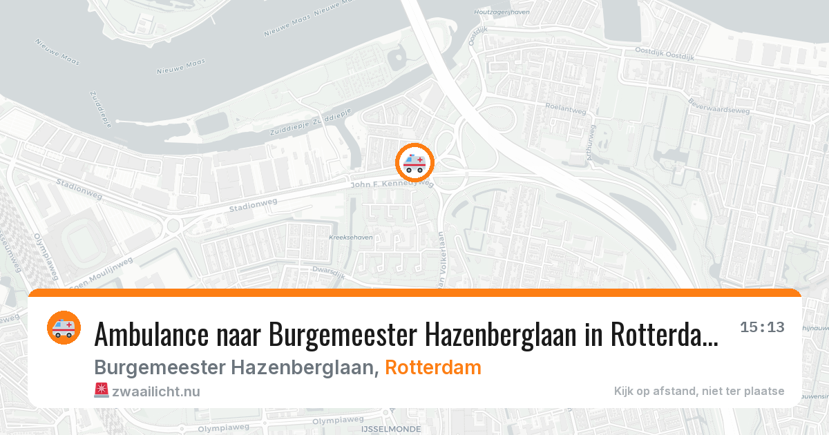 Ambulance naar Burgemeester Hazenberglaan in Rotterdam — 11 jul 2026