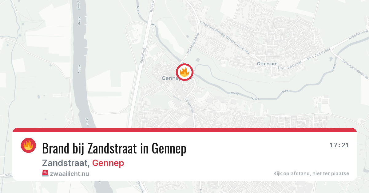 Brand bij Zandstraat in Gennep — 11 jul 2026