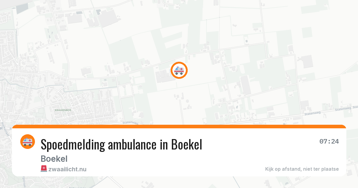 Spoedmelding ambulance in Boekel — 19 jul 2026