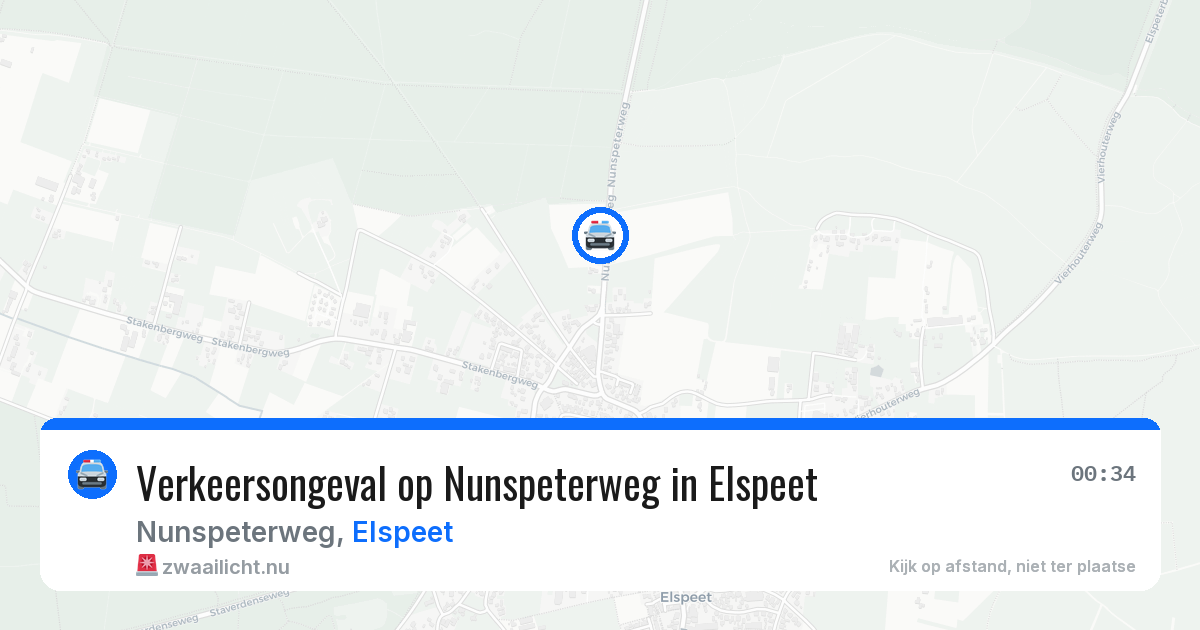 Verkeersongeval op Nunspeterweg in Elspeet — 23 jan 2026