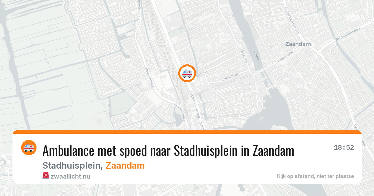 Ambulance met spoed naar Stadhuisplein in Zaandam — 21 jul 2026