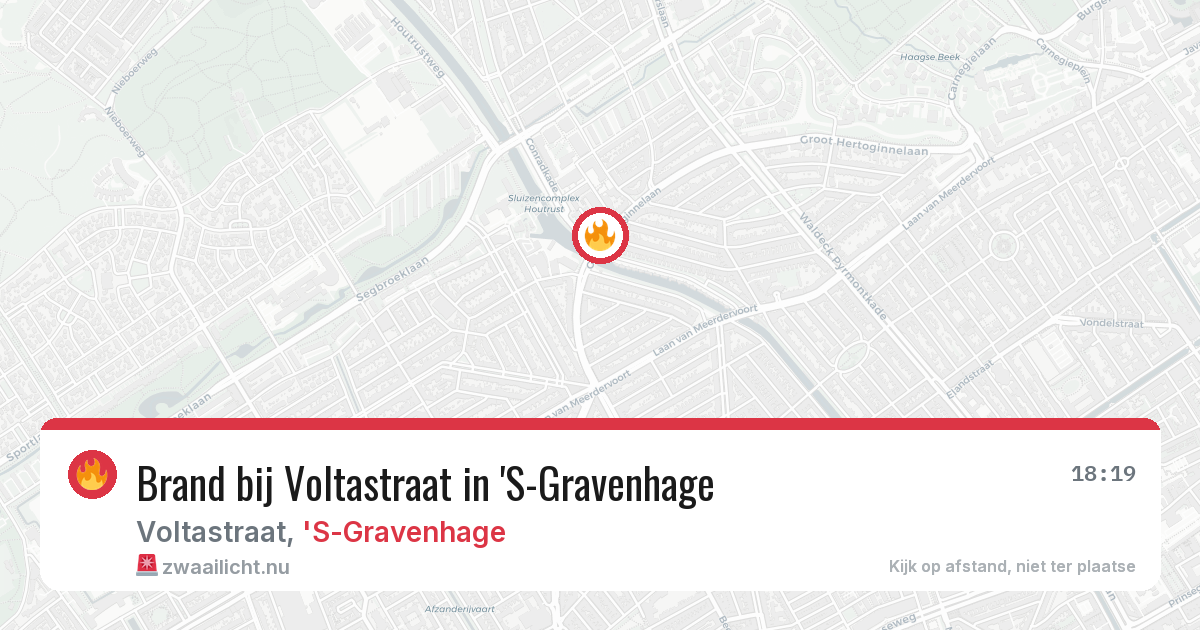Brand bij Voltastraat in 'S-Gravenhage — 16 jul 2026