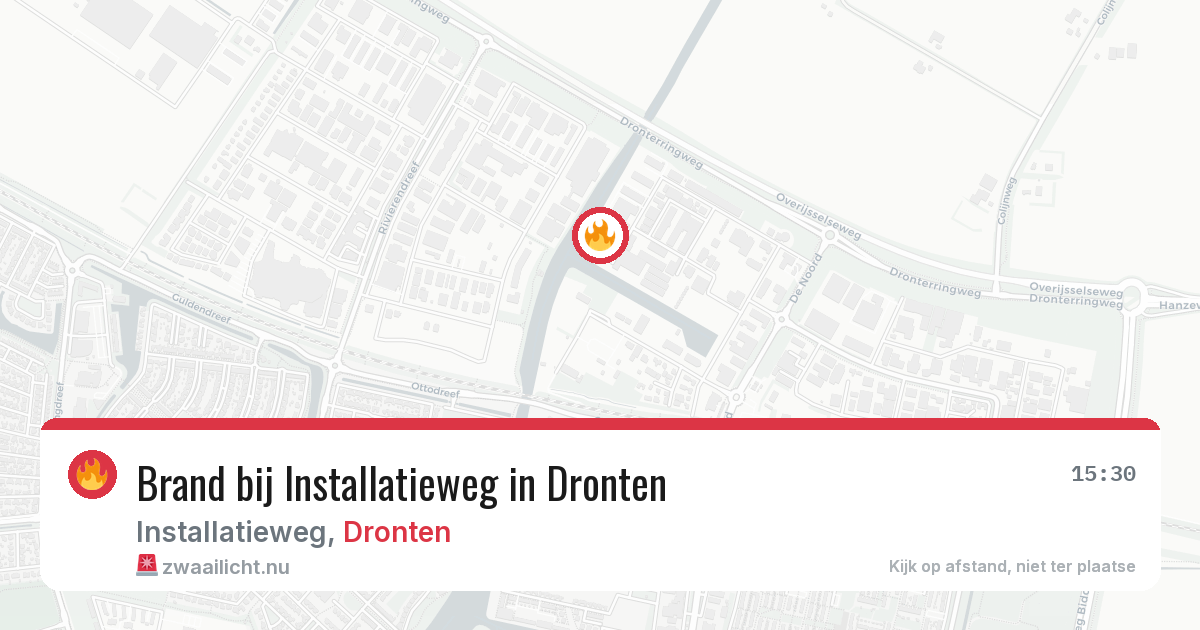 Brand bij Installatieweg in Dronten — 7 mei 2026