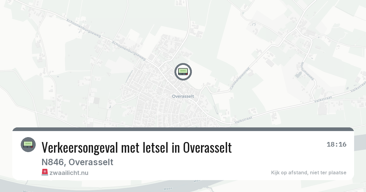 Verkeersongeval met letsel in Overasselt — 1 jul 2026