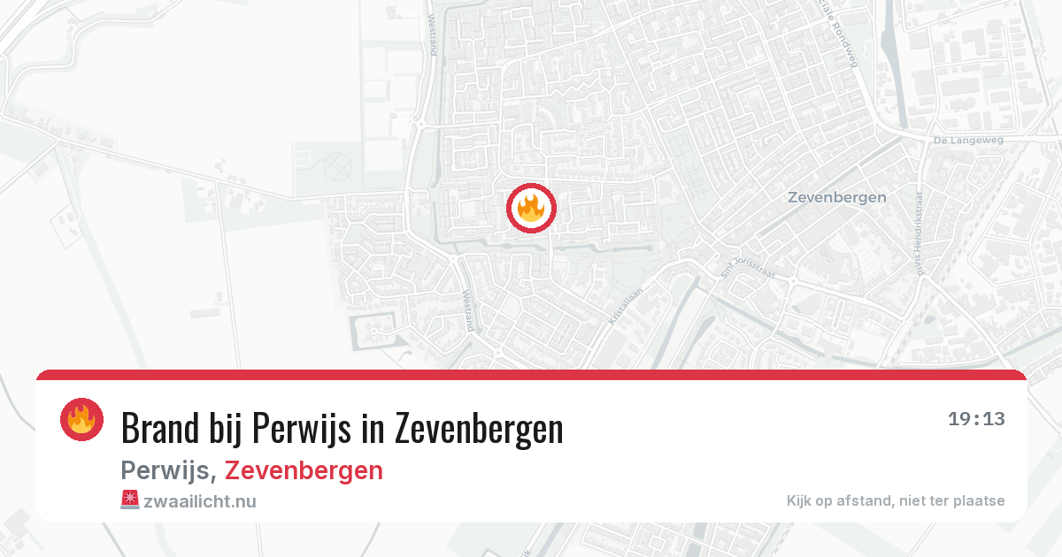 Brand bij Perwijs in Zevenbergen — 12 jul 2026