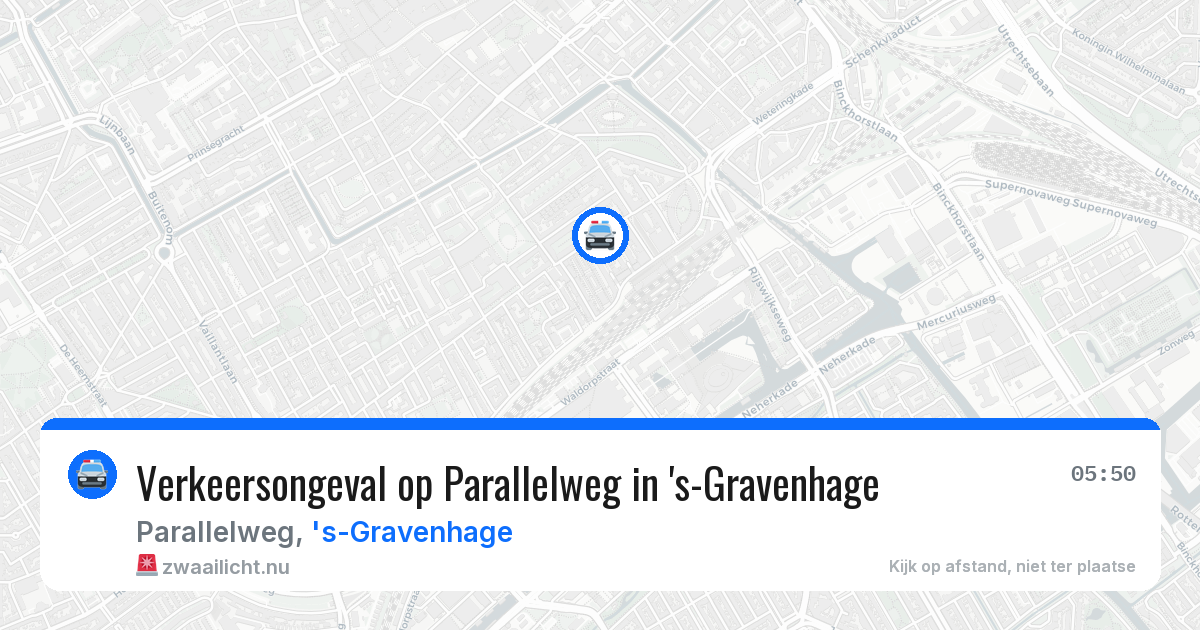 Verkeersongeval op Parallelweg in 's-Gravenhage — 9 mei 2026