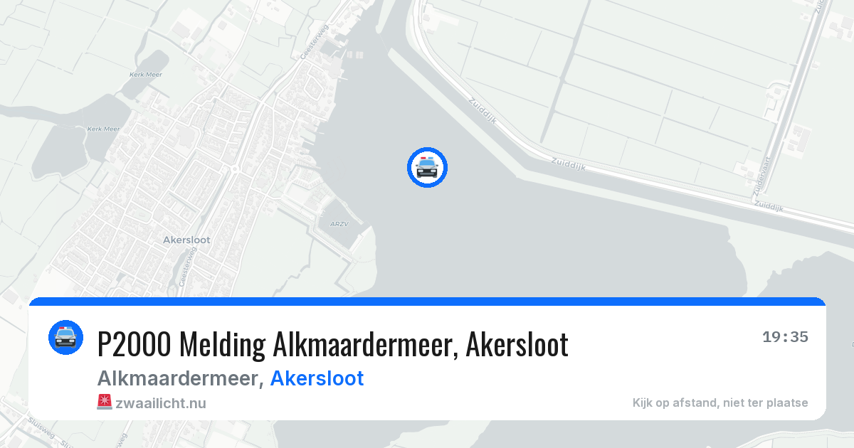 P2000 Melding Alkmaardermeer, Akersloot — 28 jun 2026