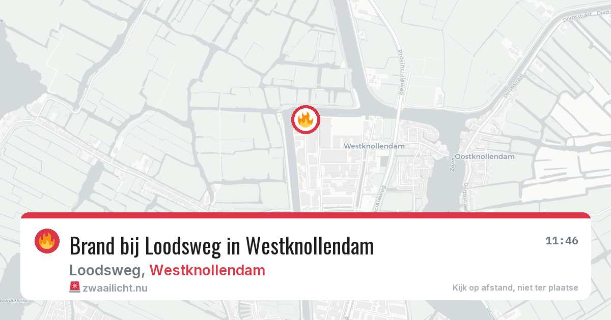 Brand bij Loodsweg in Westknollendam — 16 mrt 2026