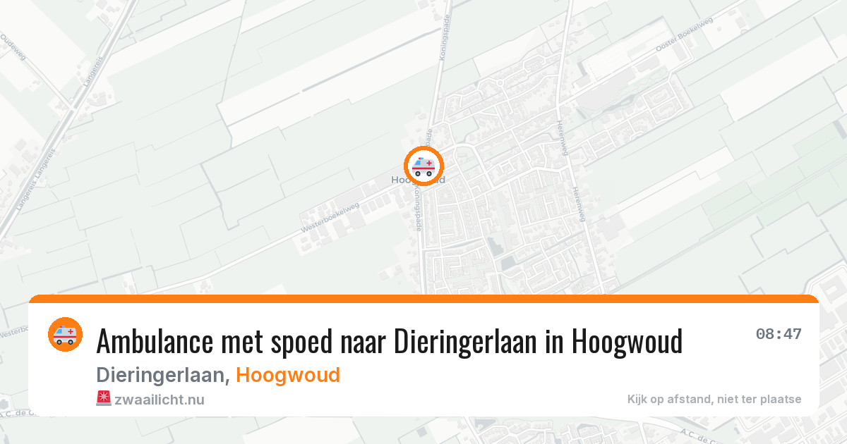 Ambulance met spoed naar Dieringerlaan in Hoogwoud — 18 jan 2026