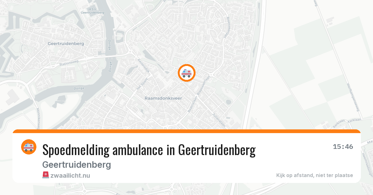 Spoedmelding ambulance in Geertruidenberg — 15 jul 2026