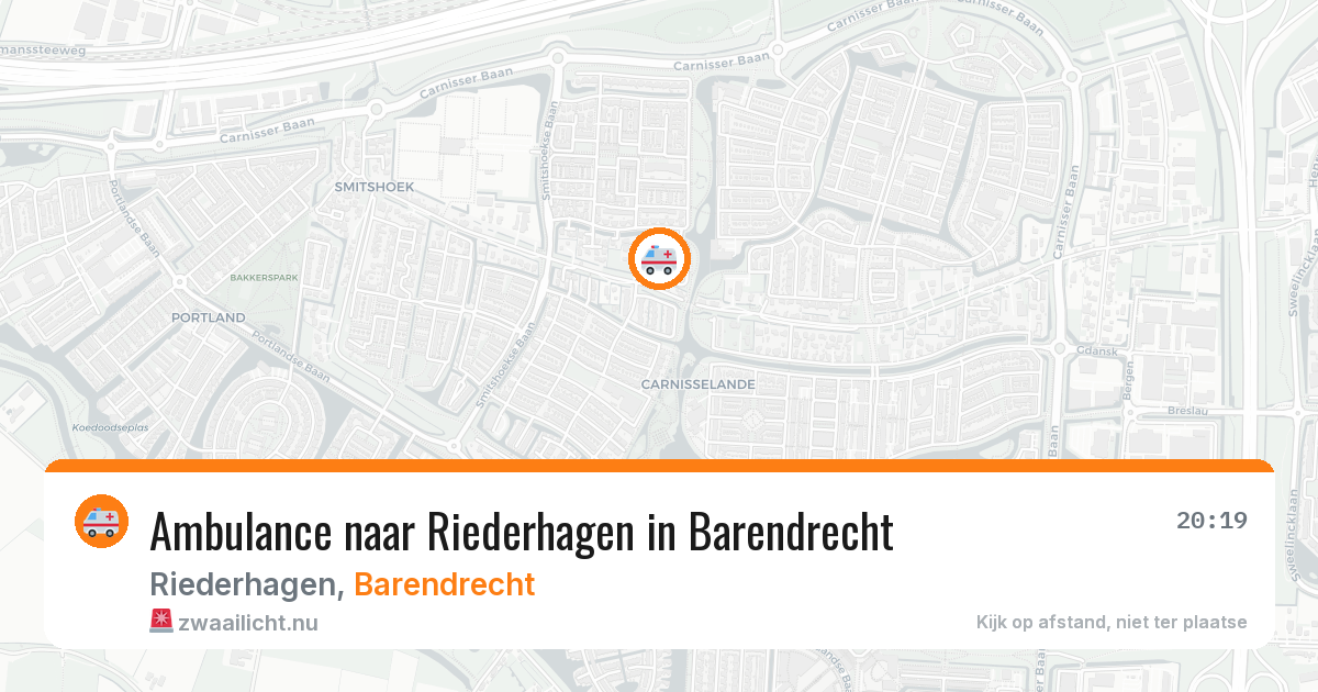 Ambulance naar Riederhagen in Barendrecht — 20 mei 2026