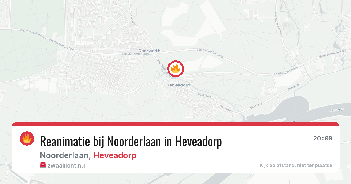Reanimatie bij Noorderlaan in Heveadorp — 25 jun 2026