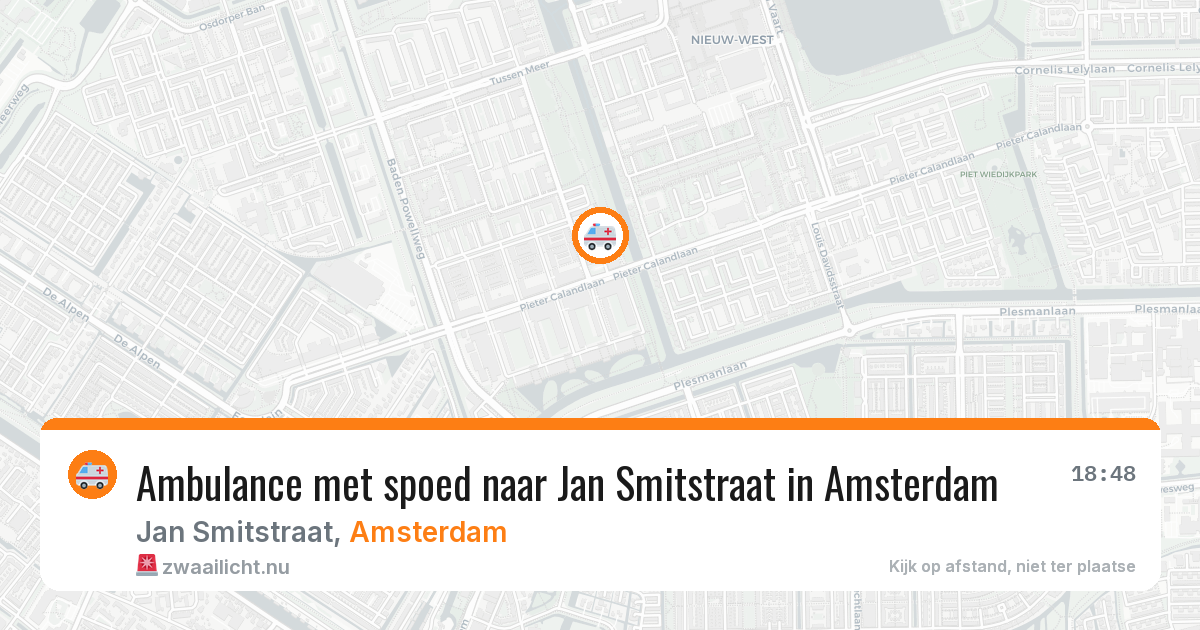Ambulance met spoed naar Jan Smitstraat in Amsterdam — 21 jul 2026
