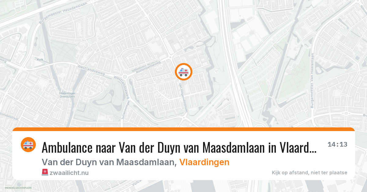 Ambulance naar Van der Duyn van Maasdamlaan in Vlaardingen — 17 jul 2026