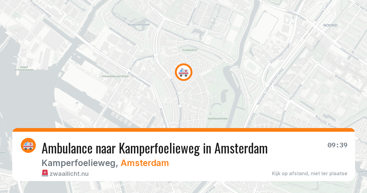 Ambulance naar Kamperfoelieweg in Amsterdam — 29 mei 2026