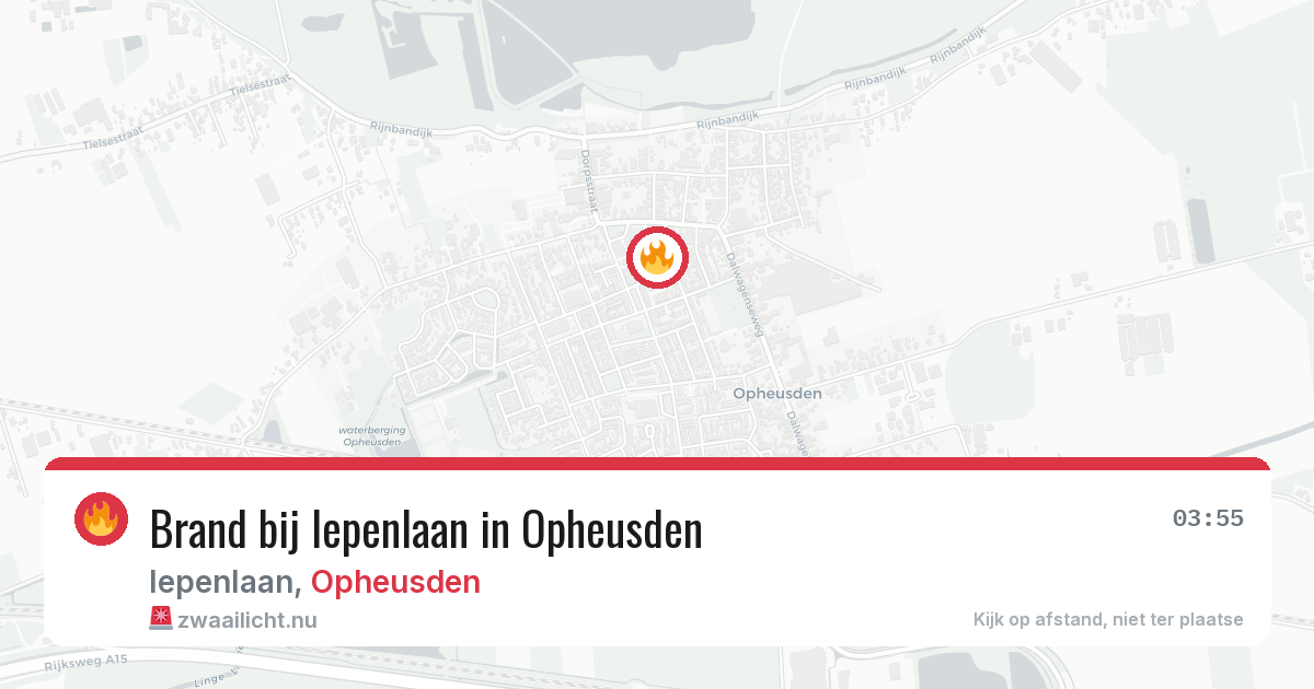 Brand bij Iepenlaan in Opheusden — 21 feb 2026