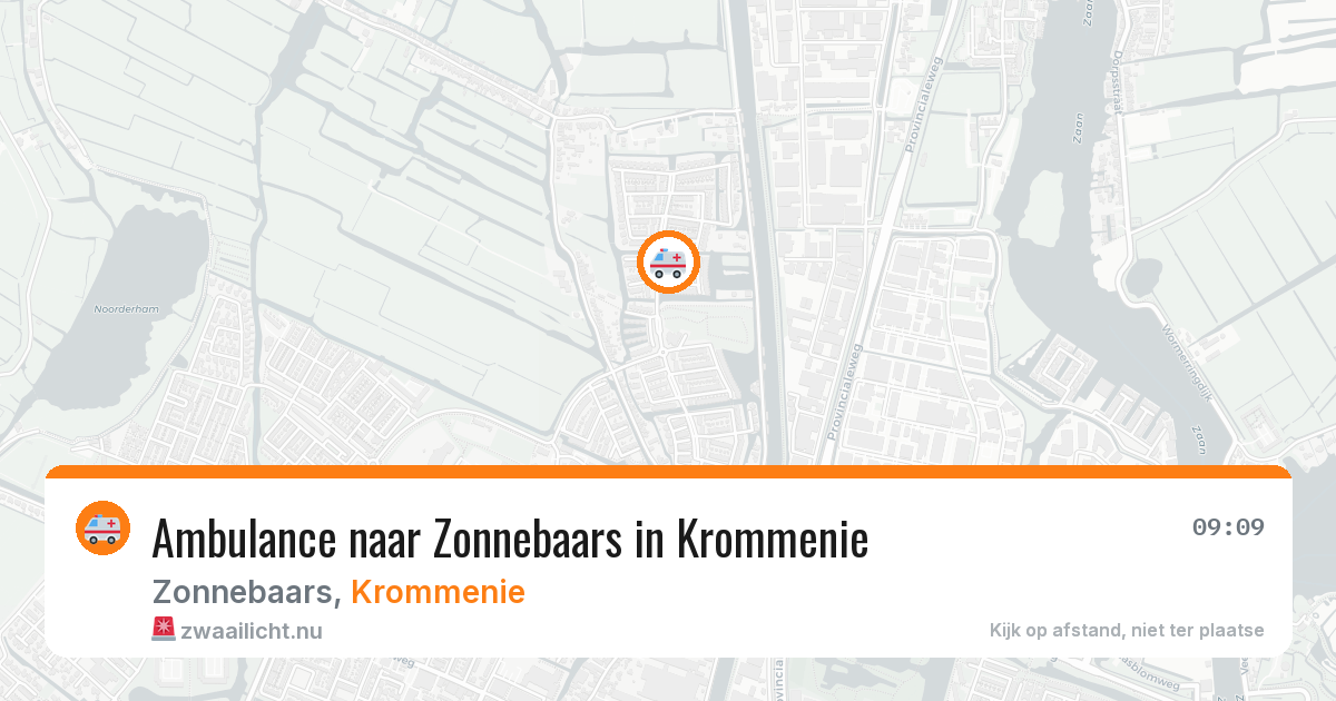 Ambulance naar Zonnebaars in Krommenie — 17 jul 2026