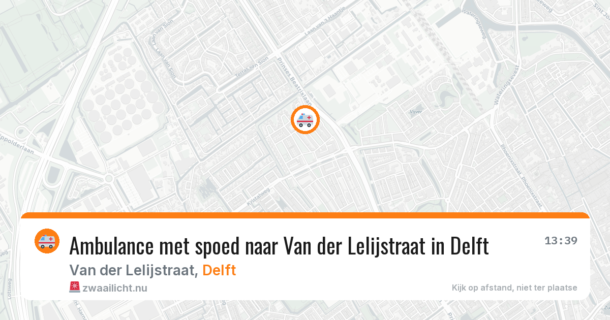 Ambulance met spoed naar Van der Lelijstraat in Delft — 22 apr 2026