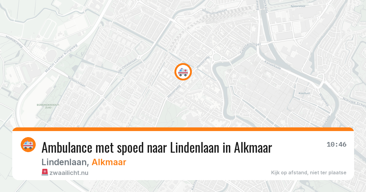 Ambulance met spoed naar Lindenlaan in Alkmaar — 25 mrt 2026