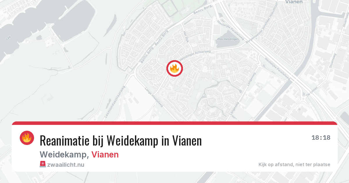 Reanimatie bij Weidekamp in Vianen — 21 jan 2026