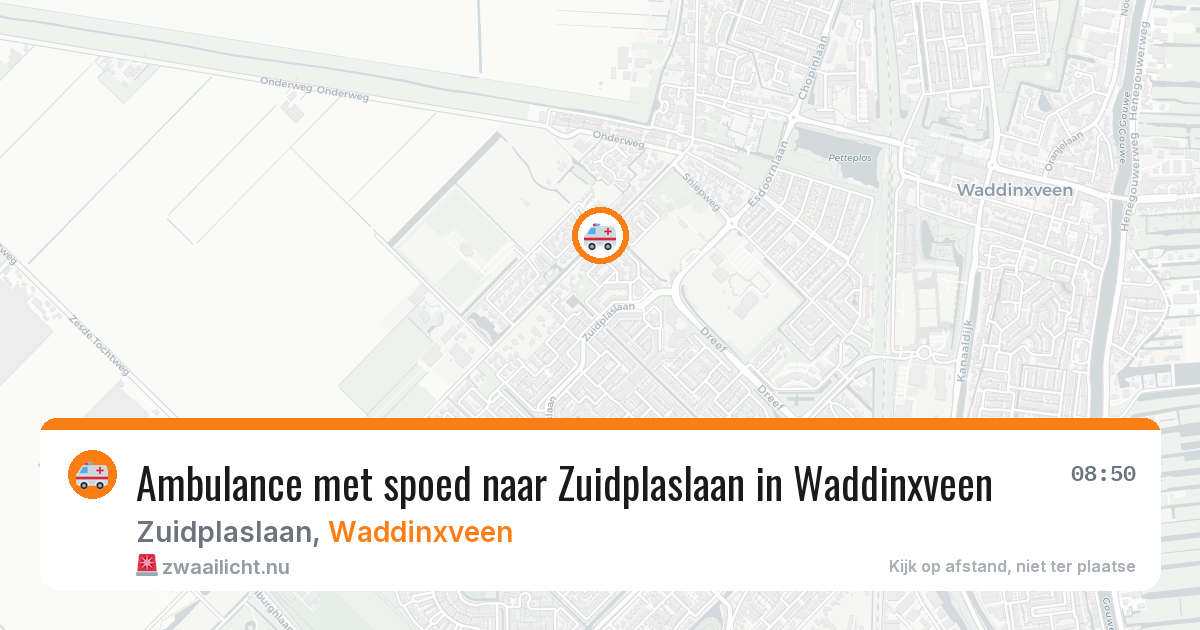 Ambulance met spoed naar Zuidplaslaan in Waddinxveen — 22 jan 2026