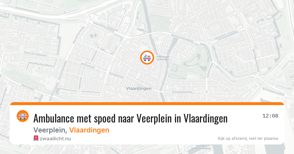 Ambulance met spoed naar Veerplein in Vlaardingen — 21 apr 2026