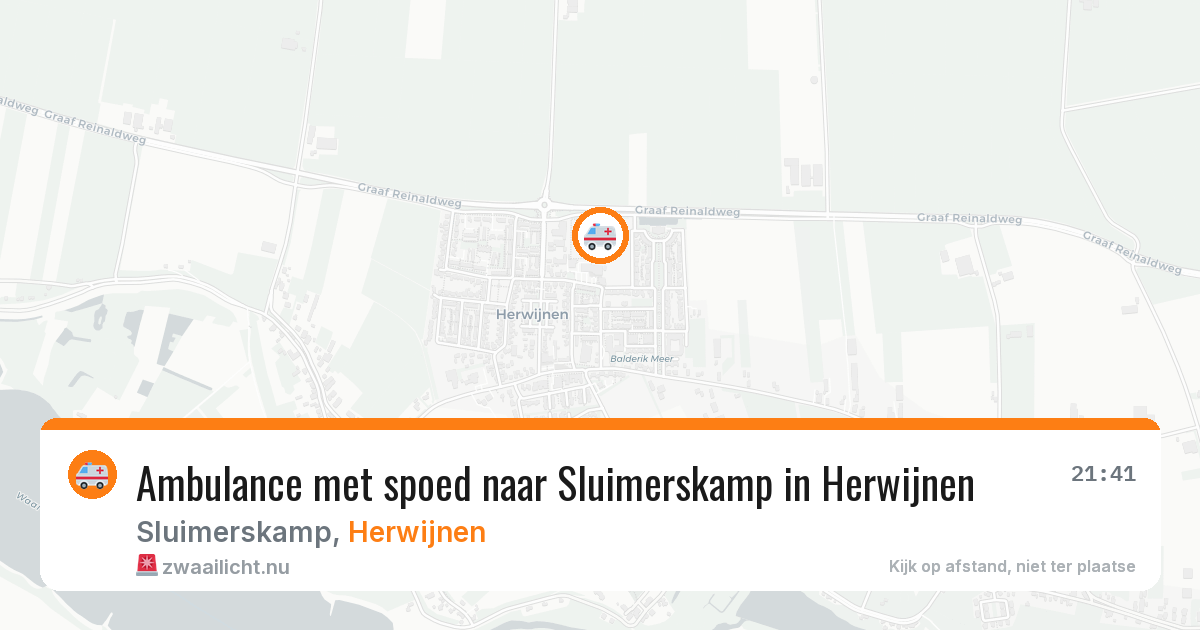 Ambulance met spoed naar Sluimerskamp in Herwijnen — 16 mrt 2026