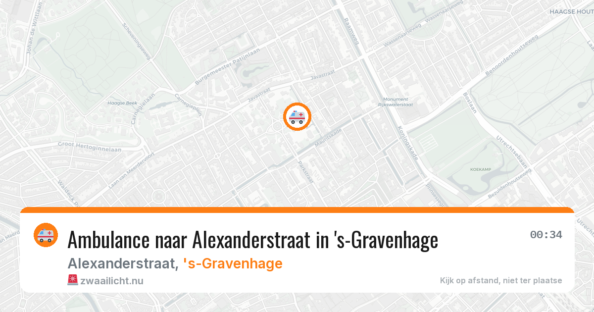 Ambulance naar Alexanderstraat in 's-Gravenhage — 20 jul 2026