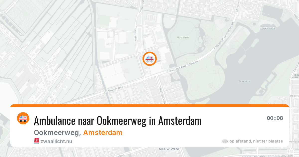 Ambulance naar Ookmeerweg in Amsterdam — 20 jul 2026