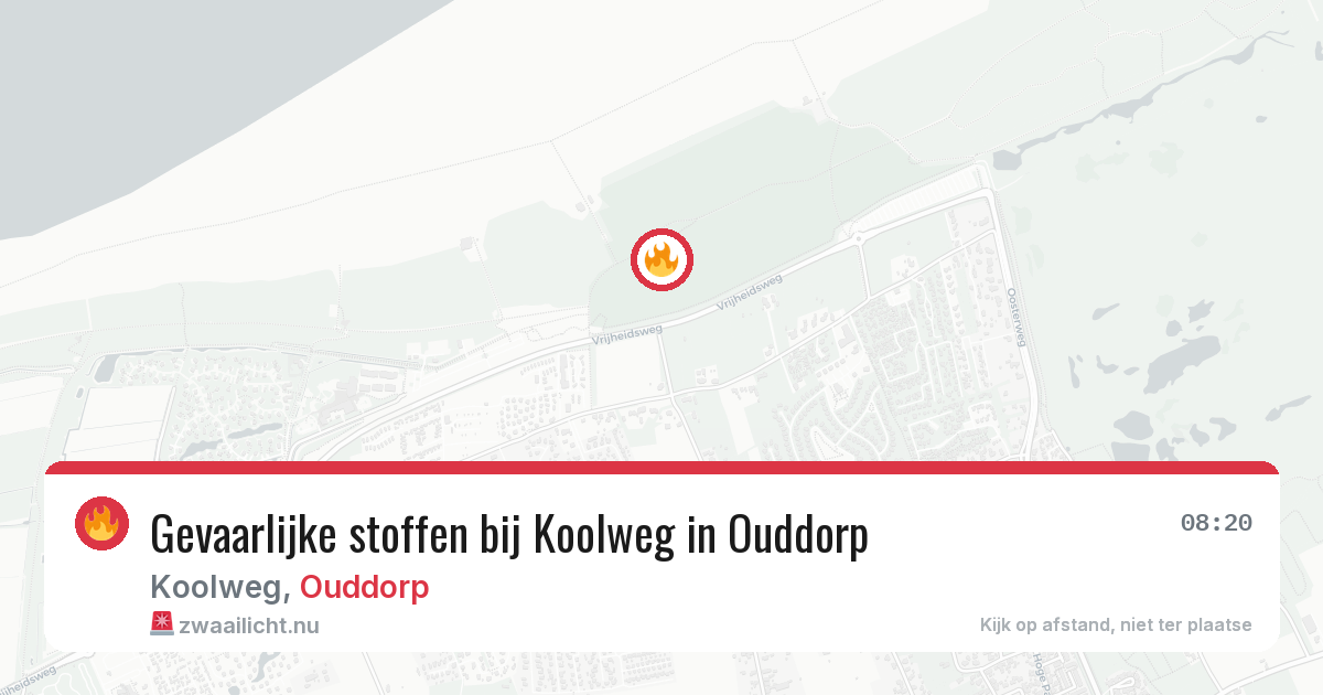 Gevaarlijke stoffen bij Koolweg in Ouddorp — 24 mrt 2026