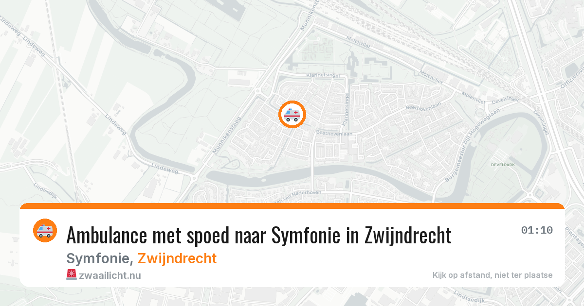Ambulance met spoed naar Symfonie in Zwijndrecht — 10 jul 2026