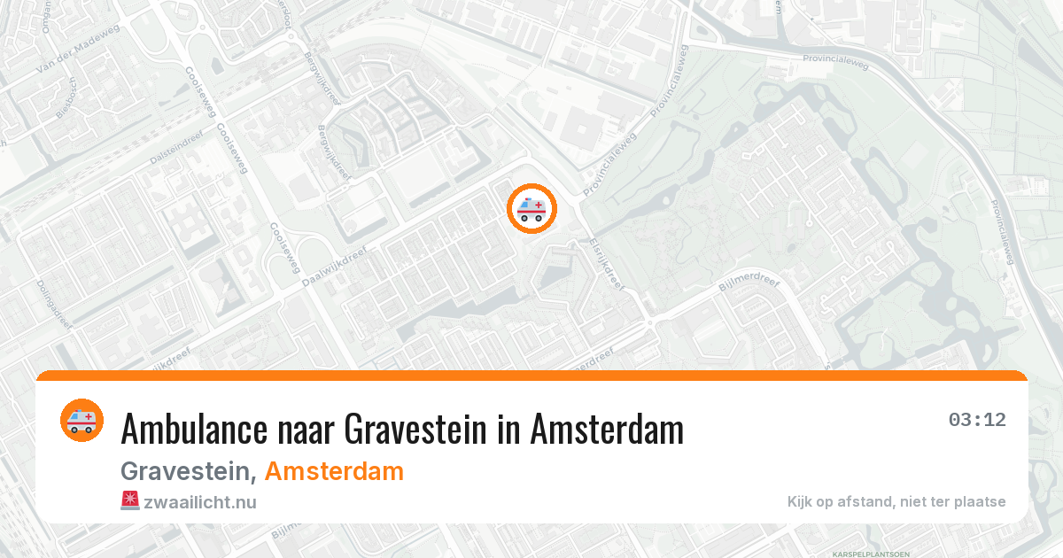 Ambulance naar Gravestein in Amsterdam — 22 jul 2026