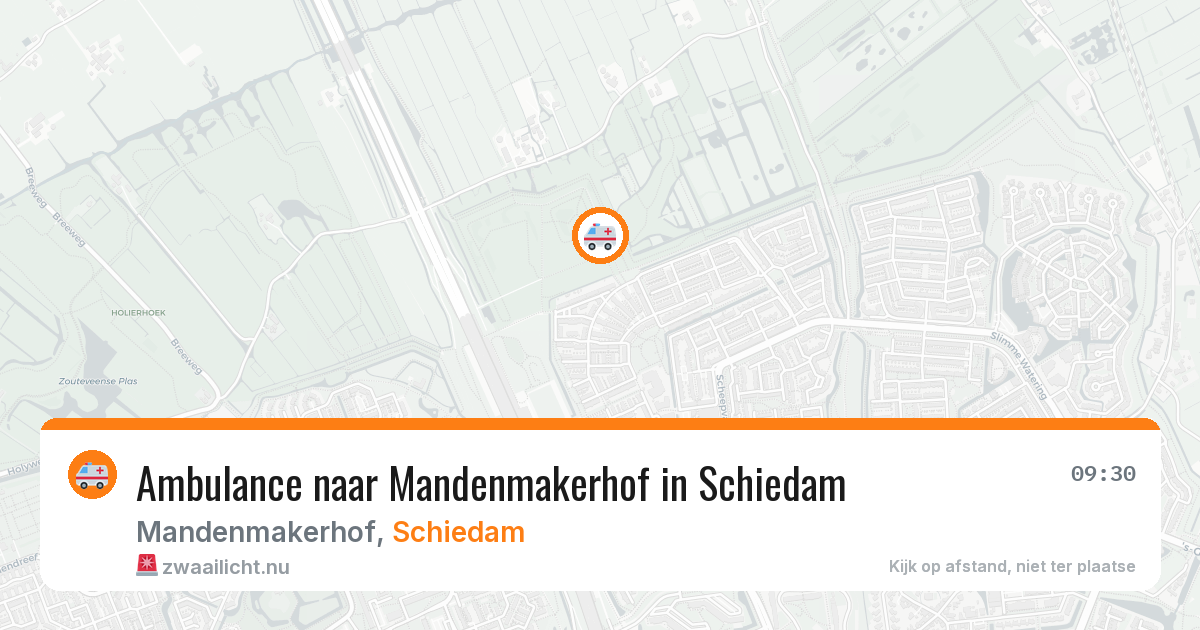 Ambulance naar Mandenmakerhof in Schiedam — 8 apr 2026