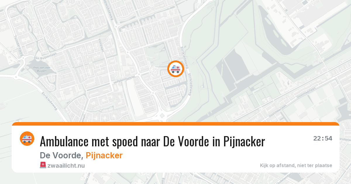 Ambulance met spoed naar De Voorde in Pijnacker — 18 jul 2026