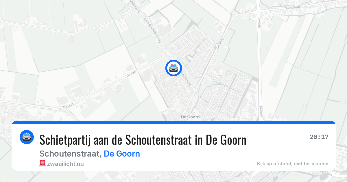 Schietpartij aan de Schoutenstraat in De Goorn — 21 apr 2026