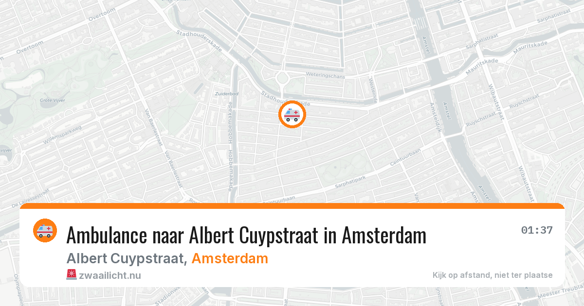 Ambulance naar Albert Cuypstraat in Amsterdam — 23 mei 2026