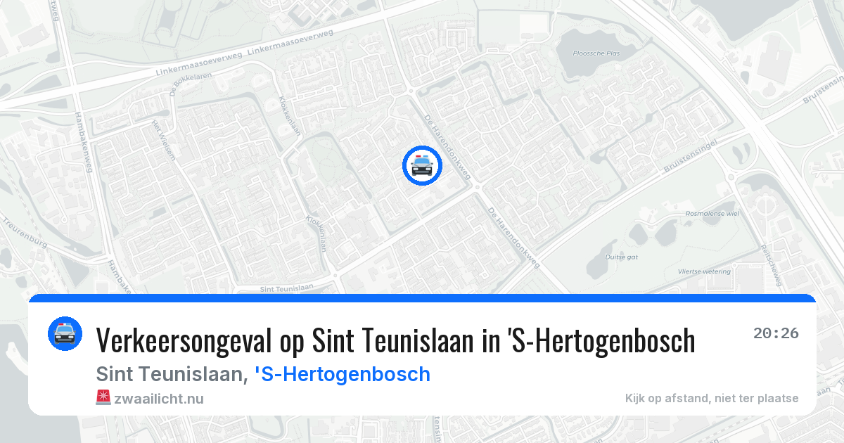 Verkeersongeval op Sint Teunislaan in 'S-Hertogenbosch — 17 jul 2026