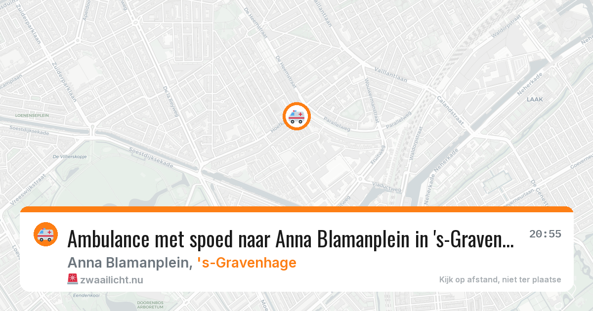 Ambulance met spoed naar Anna Blamanplein in 's-Gravenhage — 15 jul 2026