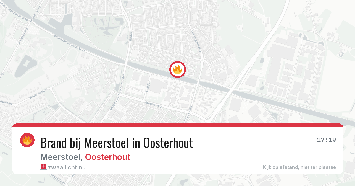 Brand bij Meerstoel in Oosterhout — 24 jul 2026