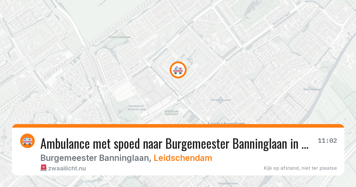Ambulance met spoed naar Burgemeester Banninglaan in Leidschendam — 19 jul 2026