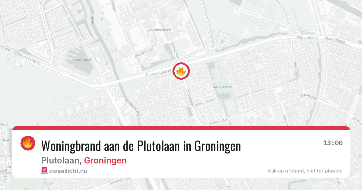 Woningbrand aan de Plutolaan in Groningen — 30 mei 2026