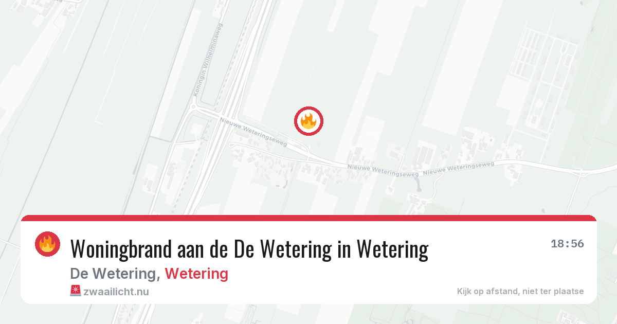 Woningbrand aan de De Wetering in Wetering — 3 mrt 2026