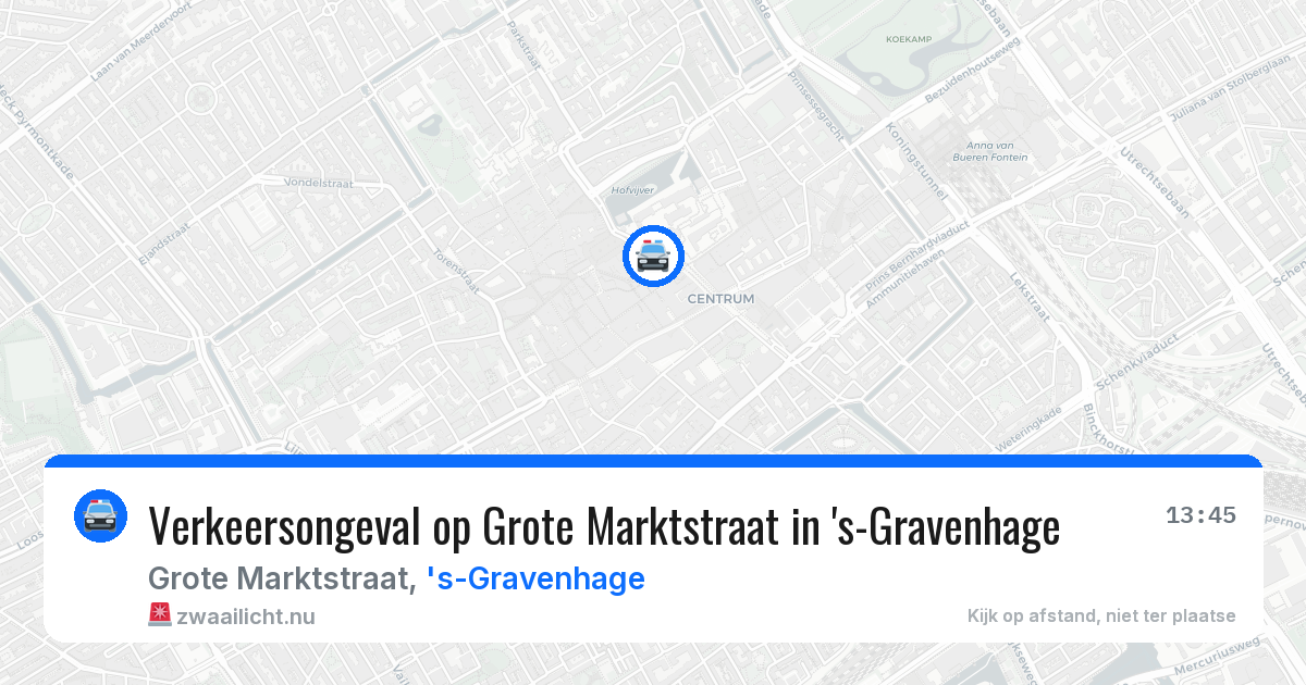 Verkeersongeval op Grote Marktstraat in 's-Gravenhage — 24 jan 2026