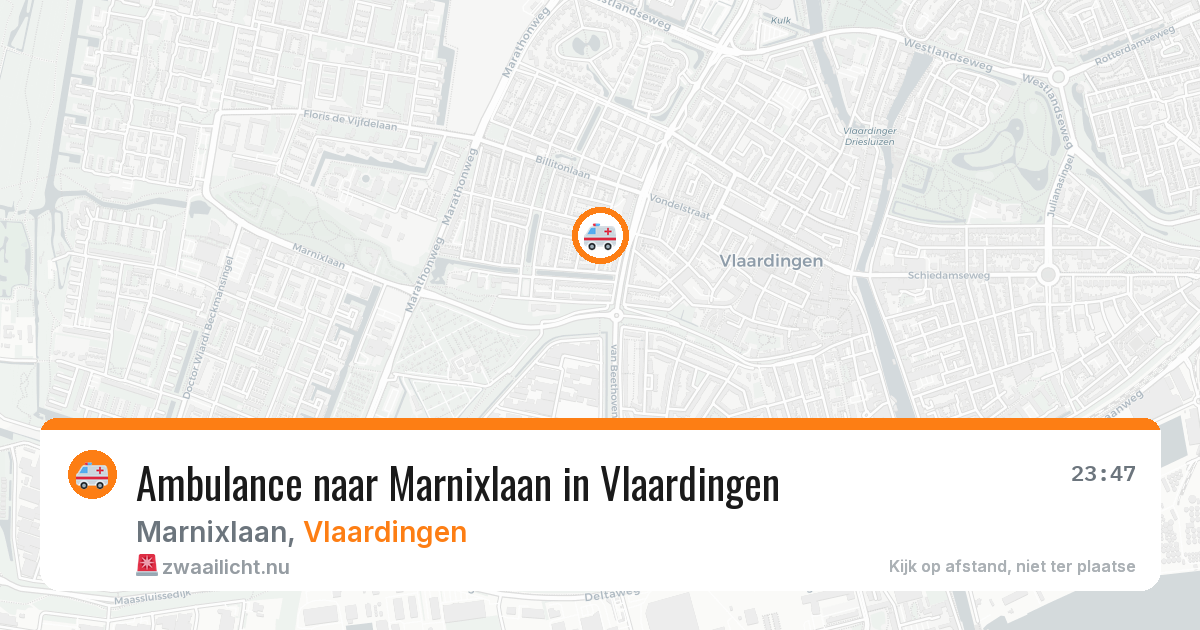 Ambulance naar Marnixlaan in Vlaardingen — 14 mrt 2026