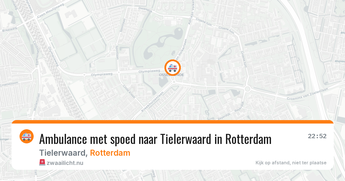 Ambulance met spoed naar Tielerwaard in Rotterdam — 16 jul 2026