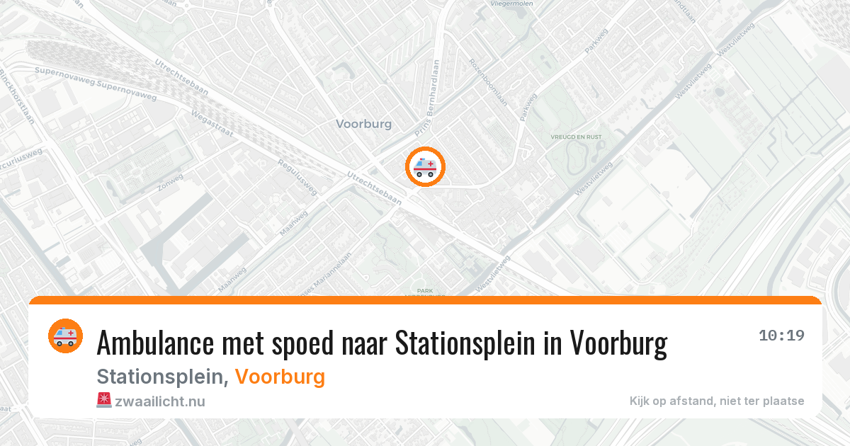 Ambulance met spoed naar Stationsplein in Voorburg — 15 jul 2026