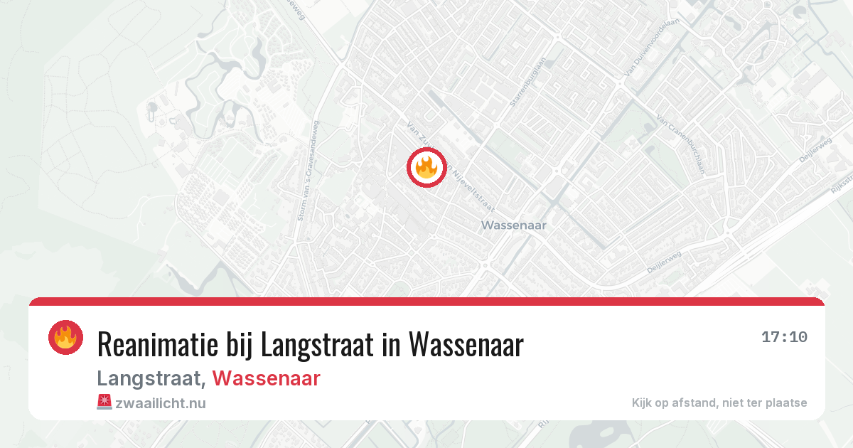 Reanimatie bij Langstraat in Wassenaar — 19 mrt 2026