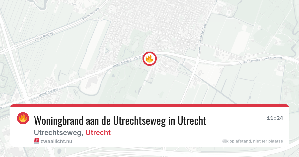 Woningbrand aan de Utrechtseweg in Utrecht — 18 jul 2026