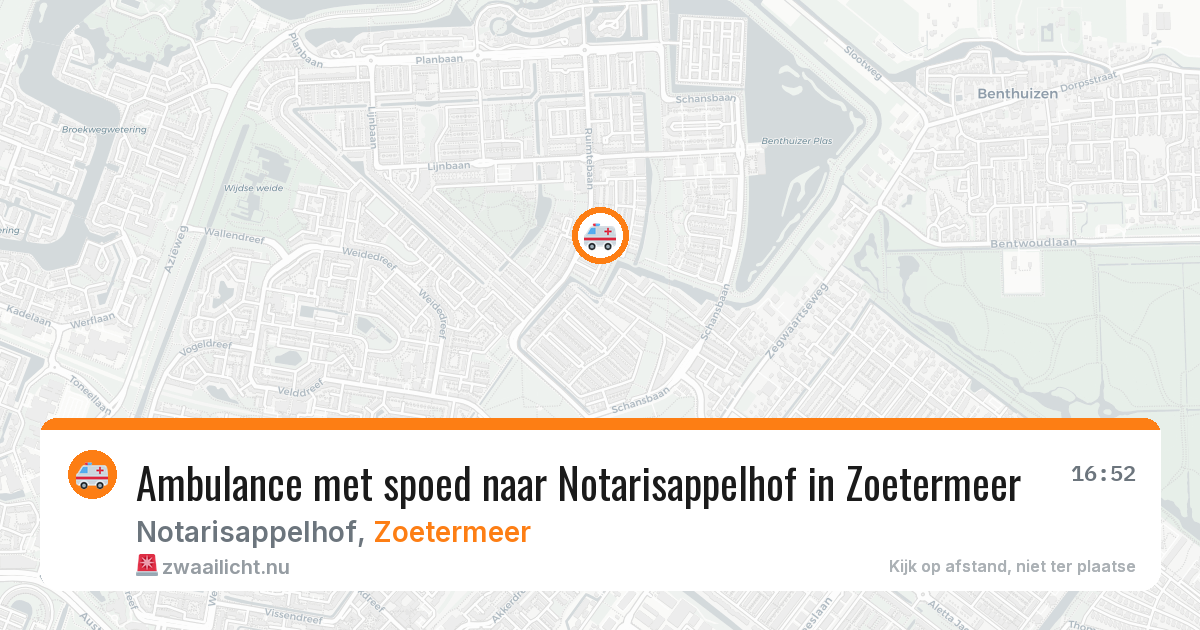 Ambulance met spoed naar Notarisappelhof in Zoetermeer — 29 mei 2026